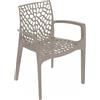 Grandsoleil Sedia per Esterni Impilabile Braccioli 80x52x51 cm Juta Gruvyer