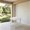 IPAE PROGARDEN Tavolo da Giardino Polipropilene 80x75x72 cm Antracite Fiocco