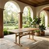 Galileo Tavolo da Giardino Rettangolare Legno 150x90x72 cm Legno Bali