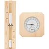 vidaXL Set Timer Igrotermografo e Clessidra Sauna 2 in 1 Massello Pino vidaXL
