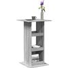 vidaXL Tavolo Bar Portaoggetti Grigio Cemento 60x60x102 cm Multistrato vidaXL