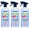 SIGILL Insetticida Acaricida Acqua Kill Insetti Striscianti Volanti Acari 750ml 3 Pezzi