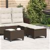 vidaXL Sgabelli Giardino con Cuscini 4pz Beige 55x55x36 cm Polyrattan vidaXL