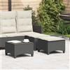vidaXL Sgabelli Giardino con Cuscini 4pz Beige 55x55x36 cm Polyrattan vidaXL