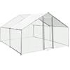 MONSTERSHOP Gabbia Pollaio Recinto Recinzione Box Inox da Galline Pollame Polli 3m x 4m x 2m