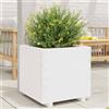 vidaXL Fioriera da Giardino Bianca 50x50x49,5cm Legno Massello di Pino vidaXL