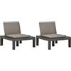 vidaXL 1/2/4x Sedie a Sdraio da Giardino e Cuscini Plastica Bianche/Antracite vidaXL