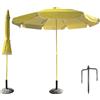 BAKAJI Ombrellone da Giardino Anti Vento Senape con Apertura Push Up Air Vent 250 cm