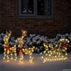 vidaXL Slitta trainata da renna con 160 LED Bianco caldo Decorazioni Natalizie vidaXL