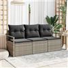 vidaXL Set di divani 3 pcs polyrattan Divano giardino Posti sedere esterno vidaXL