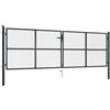vidaXL Cancello per Giardino in Acciaio Zincato Grigio Diverse Dimensioni vidaXL