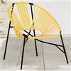 vidaXL Sedia da Uovo da Giardino in Polyrattan Nero e Bianco sedia uovo vidaXL