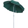 VivaGarden Ombrellone da Spiaggia Antivento 2,2 mt Metallo Verde Scuro