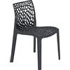 Grandsoleil Sedia per Esterni Impilabile Plastica 80x52x51 cm Antracite Gruvyer