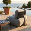 VivaGarden Divano da Esterno 2 Posti Modulare Angolare 110x194x78 cm Grigio VivaGarden