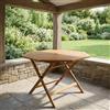 Galileo Tavolo da Giardino Pieghevole Ottagonale Legno 110x110x74 cm Legno Bali