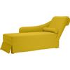 vidaXL Sdraio con Capezzale e Bracciolo Destro in Velluto Giallo vidaXL
