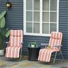 VivaGarden Sdraio da Giardino Pieghevole Set 2 Sdraio 60x75x102 Grigio/Arancione