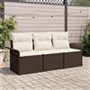 vidaXL Set di divani 3 pz polyrattan Divano esterno Posti sedere giardino vidaXL