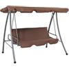 vidaXL Panchina Dondolo da Giardino con Baldacchino Caffè Amaca Letto Esterni vidaXL