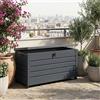 VivaGarden Cassapanca contenitore Baule da esterno 120x62x66 cm Grigio scuro