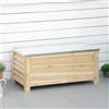 VivaGarden Cassapanca Contenitore Baule da Esterno in Legno 110x50x50 cm Legno