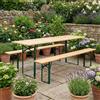 Tata Linda Tavolo da Giardino Set Birreria Tavolo 2 Panche 220x70x76 Legno Plus