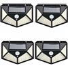 DRIWEI 4 FARETTI 100 LED SMD ESTERNO PANNELLO FARETTO SOLARE SENSORE MOVIMENTO TE-B0373