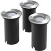 vidaXL 3x Faretto Carrabile LED Quadrato per Esterno Calpestabile Interrata vidaXL