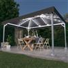vidaXL Gazebo con Stringa di Luci LED 400x300cm in Alluminio Diversi Colori vidaXL