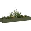 vidaXL Fioriera Bianca 120x80x40 cm in Acciaio vaso per piante vidaXL