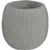 VivaGarden Vaso Piccolo Bordeaux in Fibra di argilla cm 16x16x14,5 h Grigio