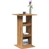 vidaXL Tavolo Bar Portaoggetti Grigio Cemento 60x60x102 cm Multistrato vidaXL
