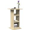 vidaXL Tavolo Bar Portaoggetti Grigio Cemento 60x60x102 cm Multistrato vidaXL