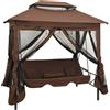 vidaXL Dondolo da Gazebo Letto Giardino Parasole 2 Persone Amaca Vari Colori vidaXL