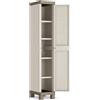 KIS Armadio da Esterno / Balcone Resina 33x45x182 cm Grigio/Tortora Excellence