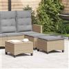 vidaXL Sgabelli Giardino con Cuscini 4pz Beige 55x55x36 cm Polyrattan vidaXL