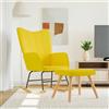 vidaXL Sedia a Dondolo in Tessuto Senza/con Poggiapiedi Casa Colori Diversi vidaXL