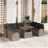 vidaXL Set Divano da Giardino con archiviazione 10 pz Poly Rattan Lettino sole vidaXL