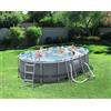 Bestway PISCINA FUORI TERRA BESTWAY OVALE COMPLETA 56620 427x290x100m 7250 lt Col GRIGIO