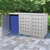 vidaXL Copribidone per Spazzatura Triplo in Acciaio Inox Pattumiera Cassettone vidaXL