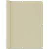 vidaXL Paravento da Balcone Crema 120x600 cm Tessuto Oxford Tenda Frangivento vidaXL
