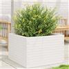 vidaXL Fioriera da Giardino Bianca 70x70x46 cm Legno Massello di Pino fioriera vidaXL