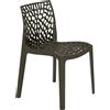 Grandsoleil Sedia per Esterni Impilabile Plastica 80x52x51 cm Moka Gruvyer