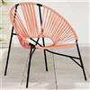 vidaXL Sedia da Uovo da Giardino in Polyrattan Nero e Bianco sedia uovo vidaXL