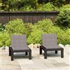vidaXL 1/2x Sedie a Sdraio da Giardino con Cuscini in Plastica Bianco/Grigio vidaXL