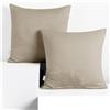 2 Federe 50 X 50 Cm Jersey 100% in 100% Jersey Di Cotone Pettinato Pettinato Chi