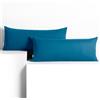 2 Federe 40 X 120 Cm Jersey in 100% Jersey Di Cotone Pettinato Chiusura Lampo Bl