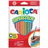 Carioca SuperColor Pack di 36 matite in legno - corpo esagonale - colori intensi