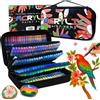 Mockredn Pennarelli acrilici 168 colori Pennarelli Acrilici Brush Pen Set